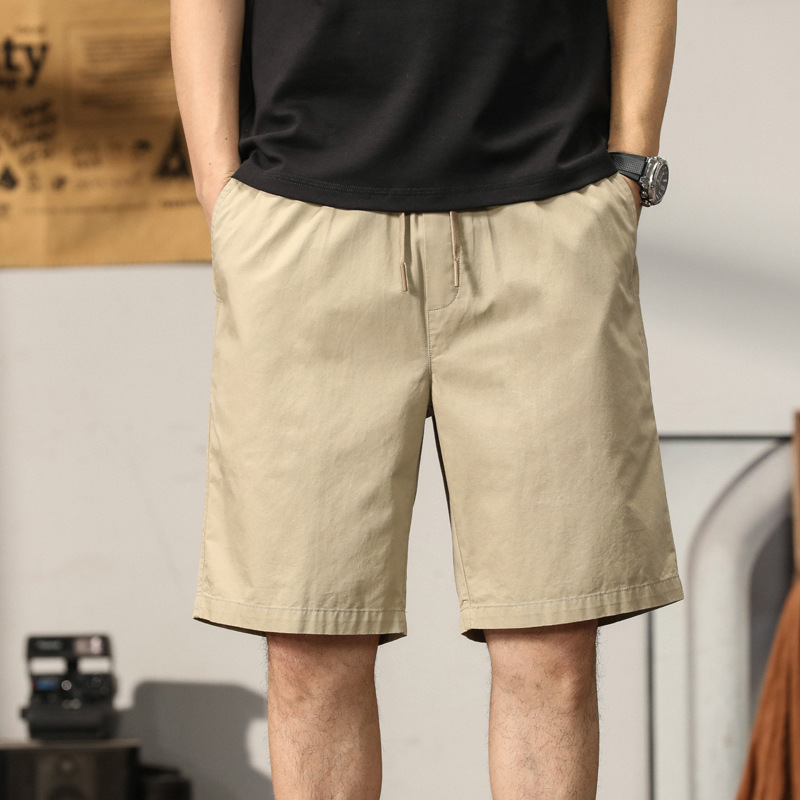 Xinjiang 100% Long-Staple Cotton Men's Summer Pants 2026 New Style Solid Color Fashionable Quick-Dry Moisture-Wicking Shorts for Men Summer