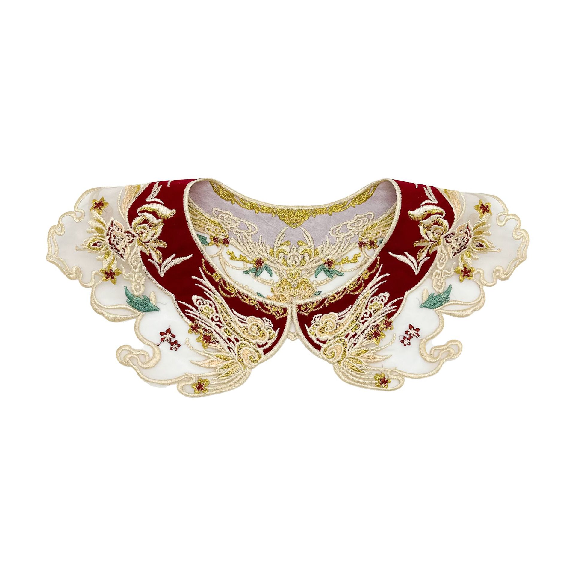 Capa de hombro con estampado de nubes de estilo antiguo, falda roja mamian con borlas de perlas de estilo chino, muy vendida, Hanfu para mujeres y niños, combinada con un cuello falso. image 11
