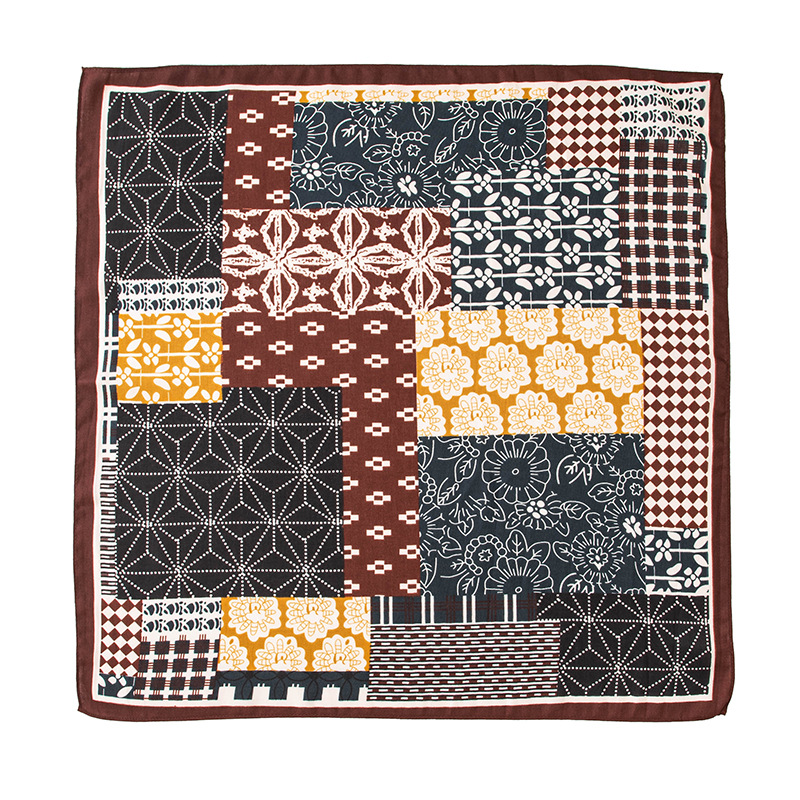 (2개) 70CM 모조 실크 스카프 스카프 크로스보더 프린팅 우아한 패션 하이엔드 감각 올매치 기질 출퇴근 실크 스카프