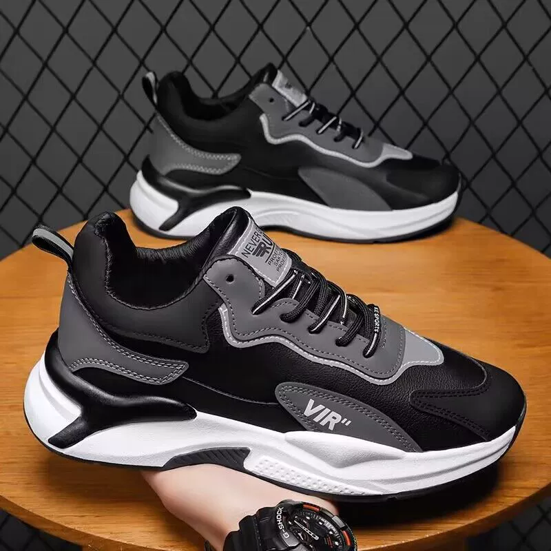 Осенняя мужская обувь, новая дышащая обувь, мужская спортивная обувь, модная универсальная повседневная обувь для бега с внутренним увеличением, модная обувь для папы