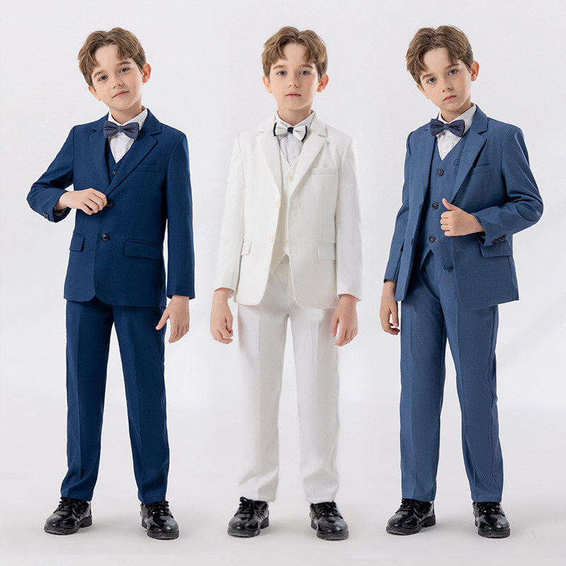 Children's suit autumn and winter British fashion performance small suit boys piano host flower girl wedding dress suit Children's suit autumn and winter British fashion performance small suit boys piano host flower girl wedding dress suit