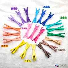 6厘米X叉形渐变色网红抖音爆款发卡套装无痕发夹diy手工材料发夹