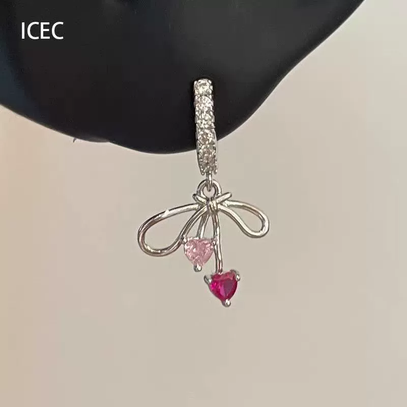 Милые серьги мелкого дизайна с бантом, тренд сезона