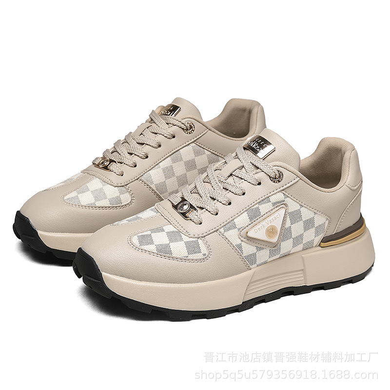 Zapatos casuales deportivos de suela suave antideslizantes de cuero de alta calidad de lujo ligero de alta gama para hombre