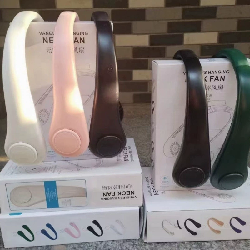 Трансграничный вентилятор шеи USB зарядка небольшой вентилятор бесшумный ленивый портативный мини турбо безлистный вентилятор шеи