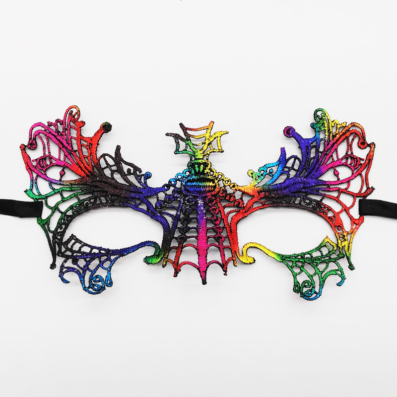 Máscaras de encaje transfronterizas, máscaras de encaje de fiestas de Halloween, máscaras de ojos especiales para carnaval de Halloween