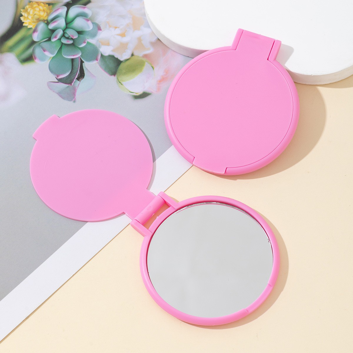 Pale pinkish gray