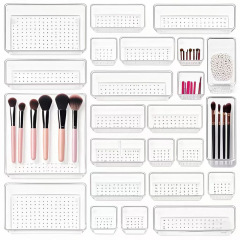 引き出し収納ボックスデスクトップ文房具整理家庭用内蔵化粧品プラスチックトレイ透明分類セット