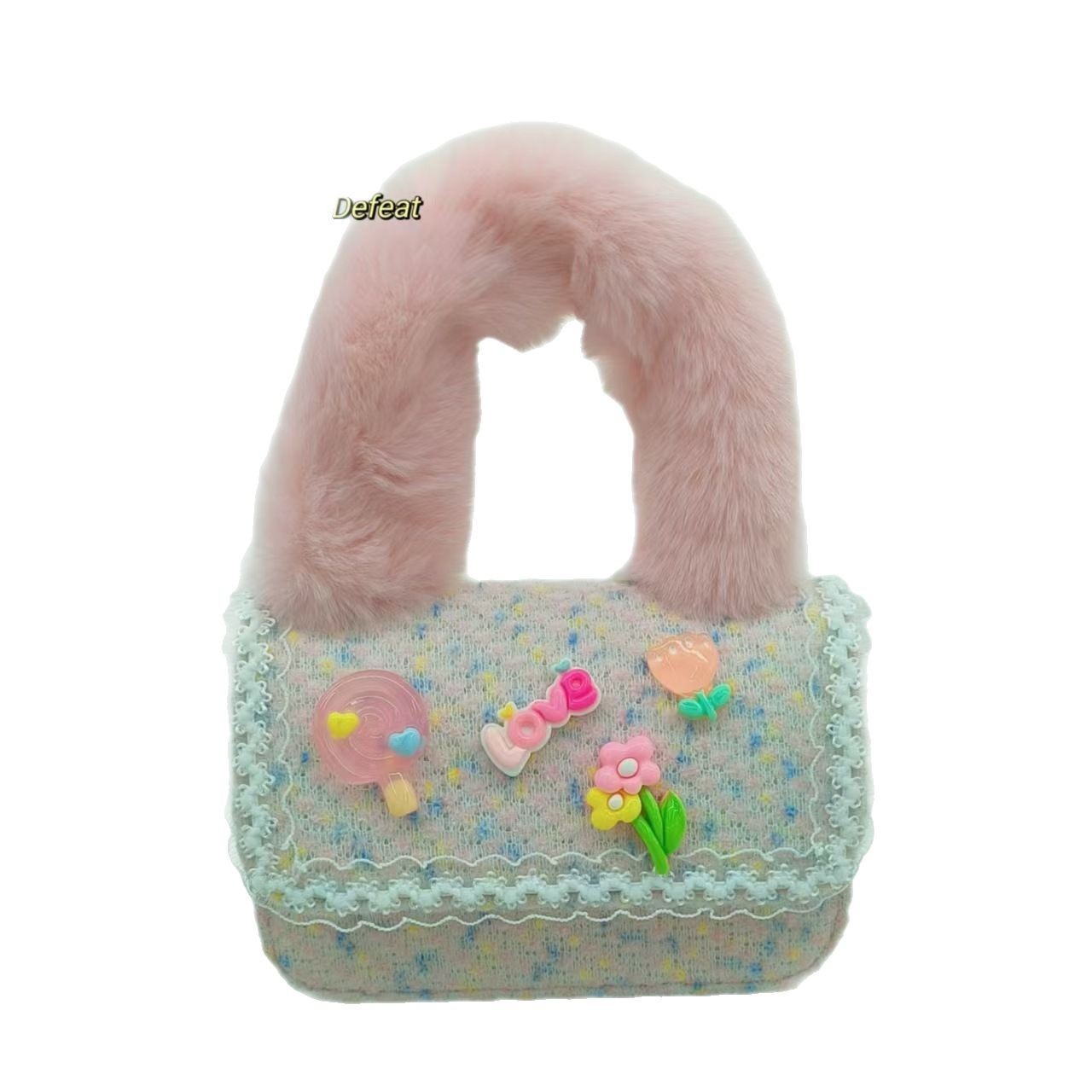 Bolso de peluche, bolso de hombro, bolso de mochila, bolso de cambio, bolso de accesorios, bolso de princesa, bolso de niños al por mayor