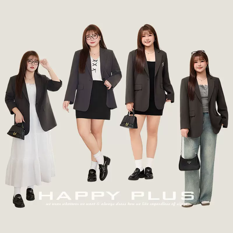 极简免烫高级感灰色西服外套润其9164大码通勤西装西服外套上衣