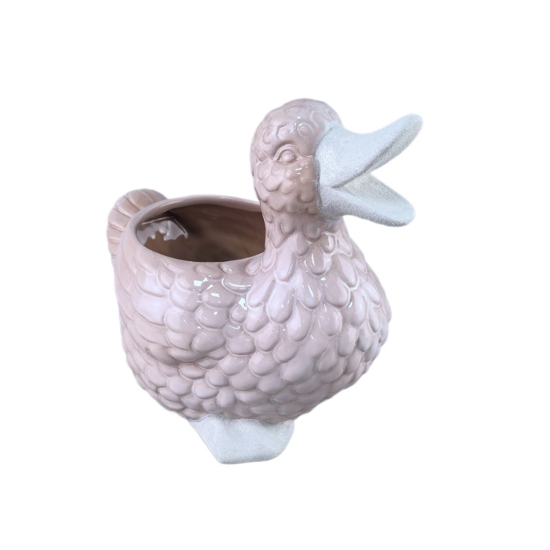 Patos transfronterizos nido de pájaros animales suculentos plantas maceta efectos creativos dibujos animados tiendas pastorales decoración decorativa para el hogar
