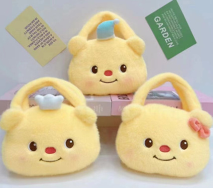 Comercio exterior nueva bolsa de felpa, muñeca, bolso, máquina de agarre, máquina de garras, intercambio de muñecas, muñeca de oso, ciudad de videojuegos, intercambio de mochilas