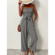 T 32773 Tube top tied wide-leg jumpsuit Ĩ��ϵ�������������