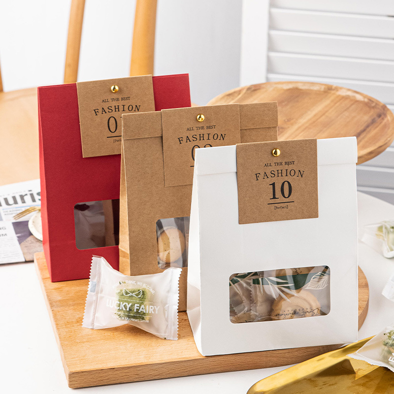 Bolsa de piel de vaca 2025 bolsa de embalaje de turrón de arándano crujiente de copo de nieve bolsa de embalaje de tostadas de alimentos horneados al por mayor