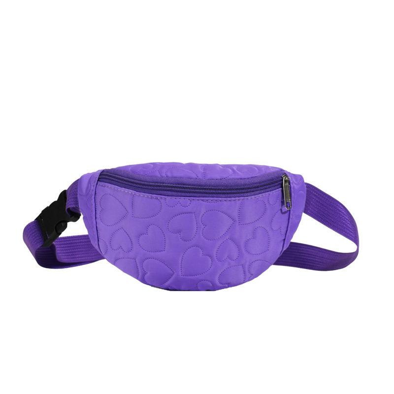 Bolso de pecho para niños y niñas de color sólido simple dulce amor estilo occidental mini bolso de mensajero para bebés 2025 nuevo bolso para niños