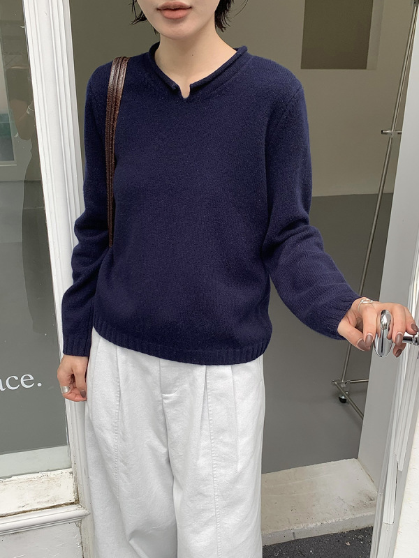 MMC针织衫女装十三行秋冬新款半高领打底高级感套头毛衣100羊毛衫|undefined