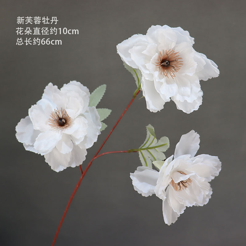 Material de flor de boda blanco brumoso artificial Misty Wedding Hall decoración camino plomo arreglo de flores techo flor artificial Flor de plástico