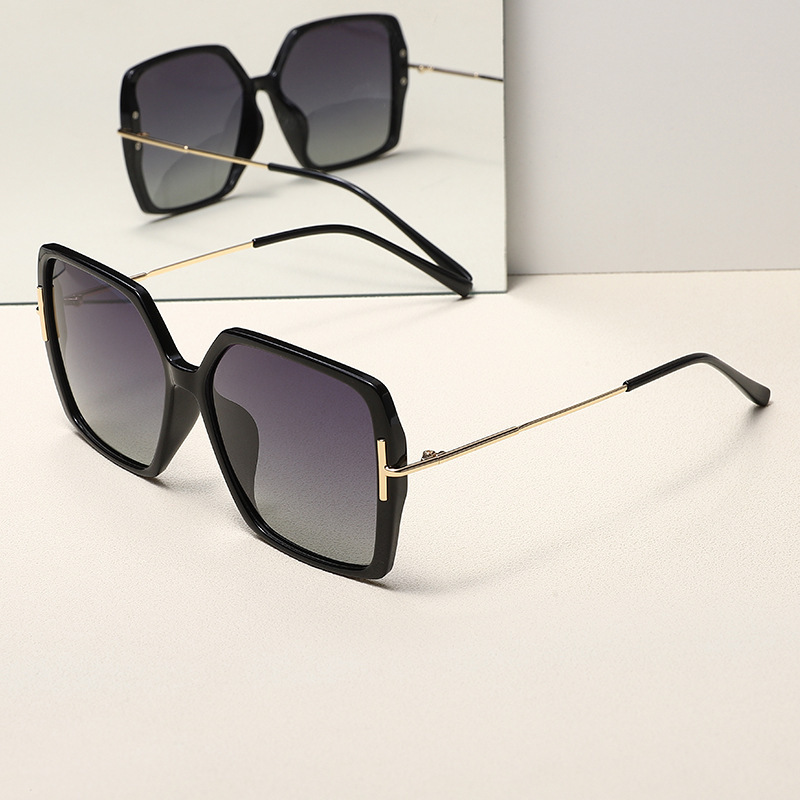 Internet Celebrity Style Large Frame Polarized Sunglasses for Women, New Fashion High-End Look, Natural Look, Uv Protection Sunglasses Ly2408 Internet Celebrity Style Large Frame Polarized Sunglasses for Women, New Fashion High-End Look, Natural Look, Uv Protection Sunglasses Ly2408