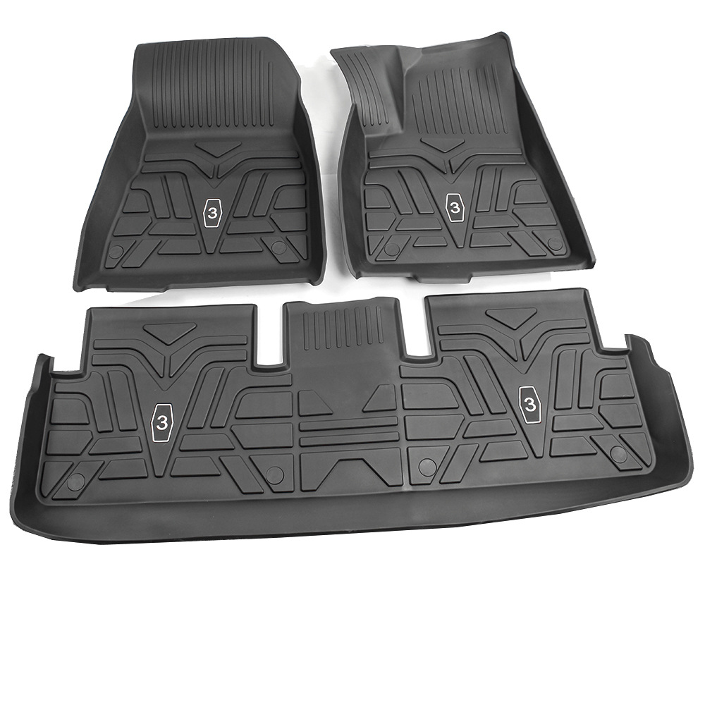 Applicable To Tesla Model3/YSingle-layer Left-hand Drive Mat All-weather TPECar Modification Dust-proof Mat