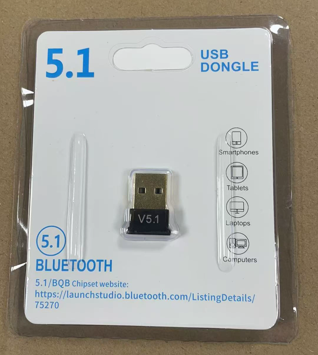 Cross -border 5.0 Bluetooth адаптер USB настольные компьютеры 4.0 -переданный беспроводной адаптер 5.1 Bluetooth приёмник