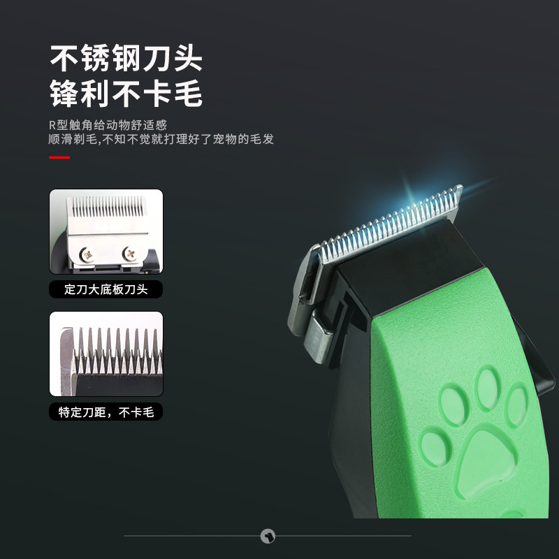Cortadora de pelo profesional Kemei para mascotas, recortadora eléctrica para perros y gatos, USB, sin atascos, afeitadora corporal completa
