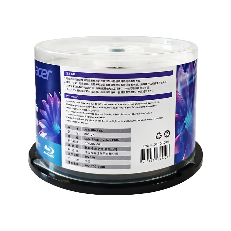 Аутентичный дисc Blu-ray Acer BD-R CD 25GB большой емкости CD для видео данных пустой диск для записи