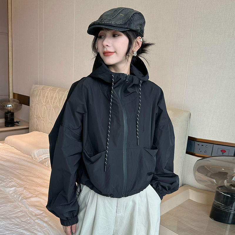 2025春秋季新款女士冲锋衣短外套宽松洋气休闲夹克上衣|undefined
