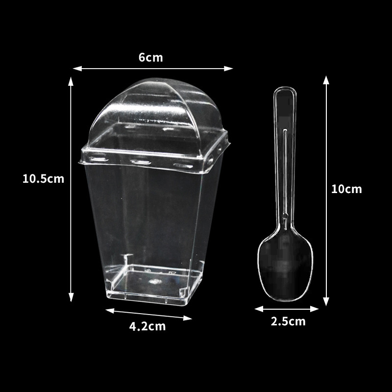 Vaso Desechable Trapezoidal para Postres de 150ml de Plástico Rígido PS Desechable para Helados image 22