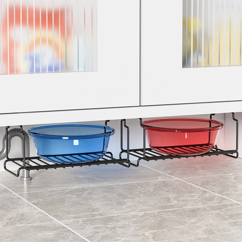Bathroom washbasin storage shelf bathroom suspension -free punch…