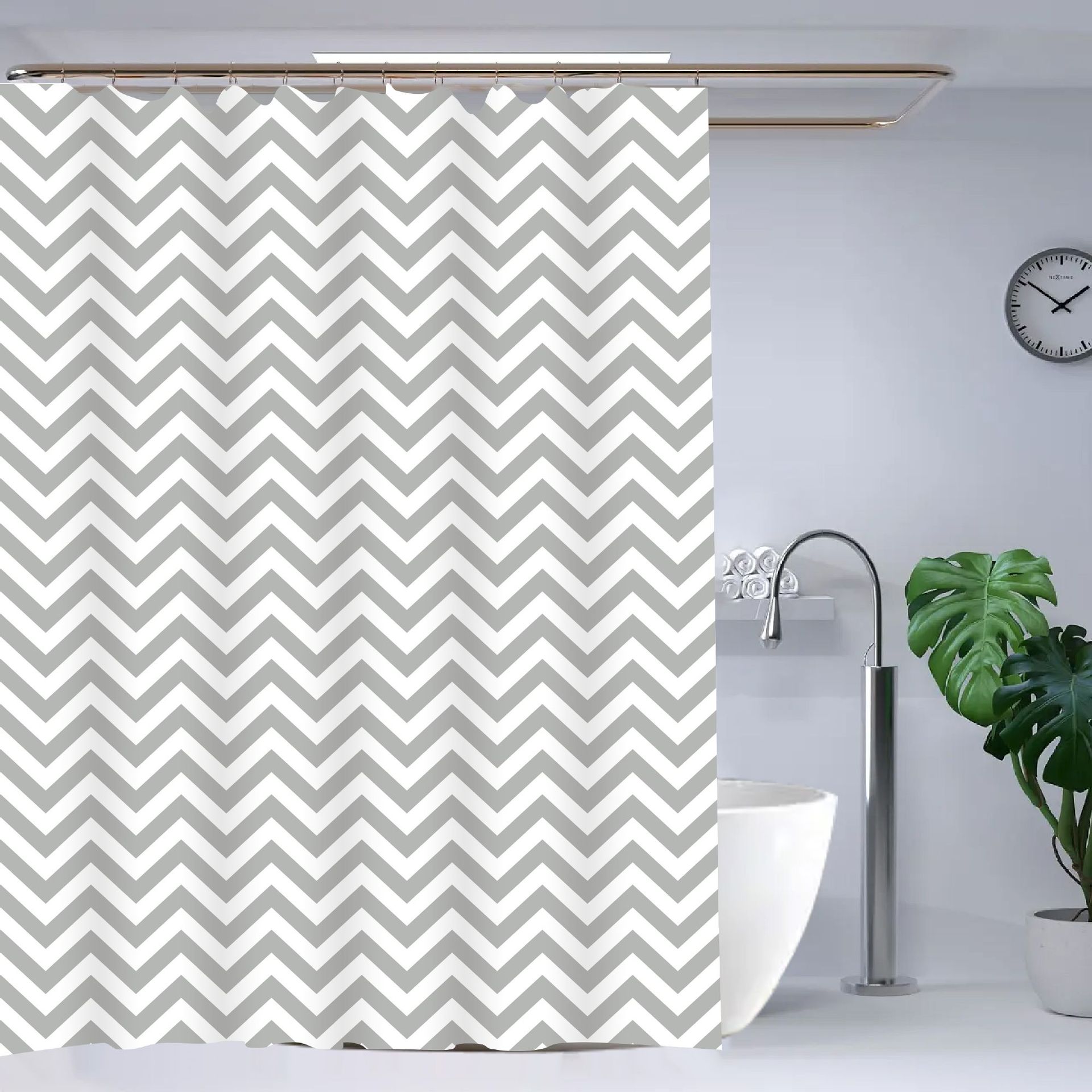 Cross-border wavy texture waterproof mildew-proof shower curtain PEVA bathroom partition curtain