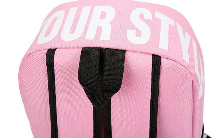 2026er koreanische Schultertasche mit Buchstabenmotiv für Jungen und Mädchen, Mittel- und Oberschüler, Schultasche für Damen mit großem Fassungsvermögen, Campus-Segeltuch-Rucksack