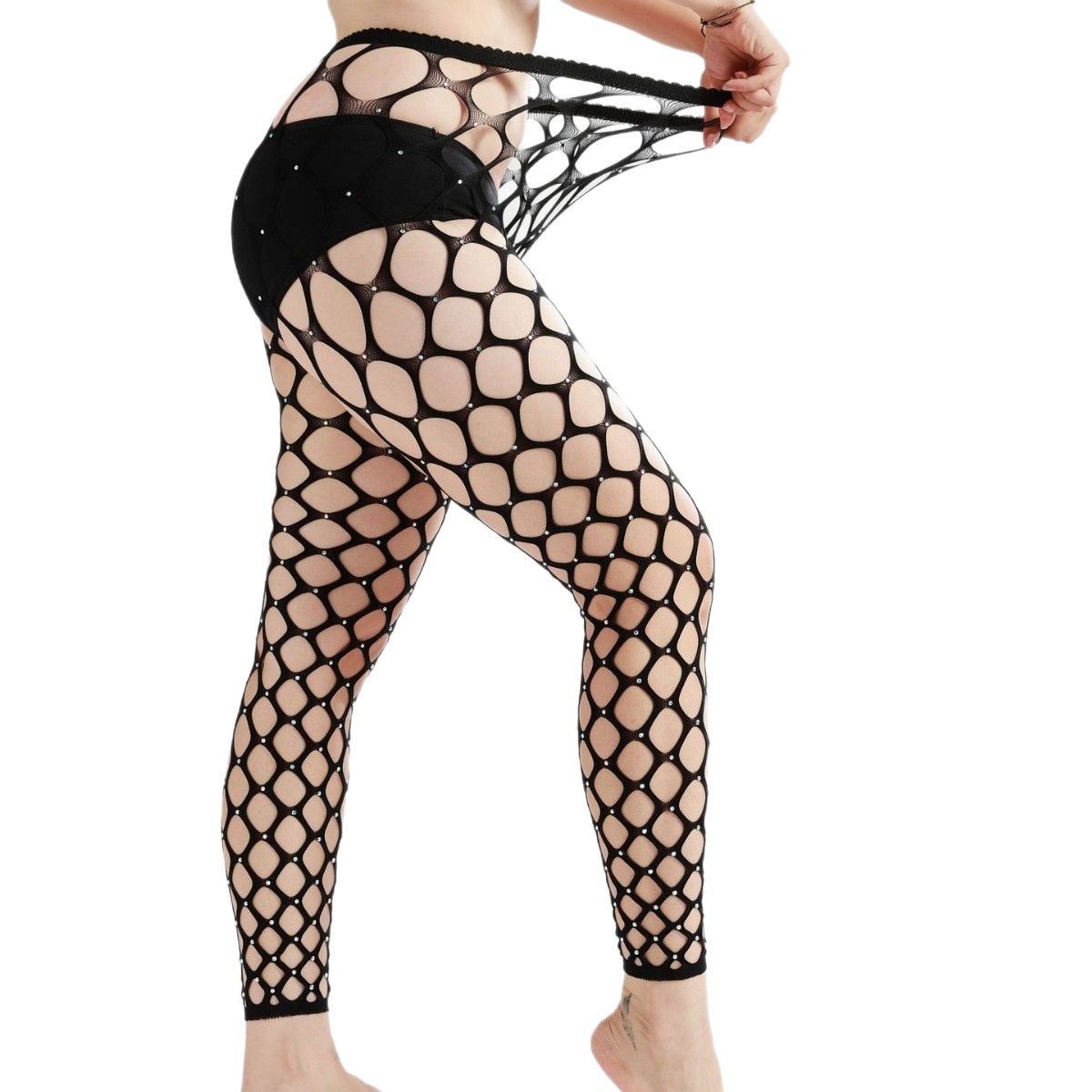 Nine points thick net pants Europe and the United States plus size Amazon new sexy large net stockings drilling sexy stockings sexy feet