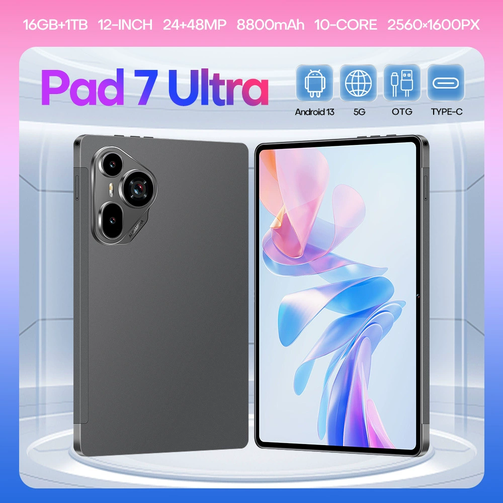Глобальная торговля Cross-border 2024 новая 12-дюймовая Pad7ultra планшетный компьютер двойной слот 3G звонок восьмиядерный IPS экран