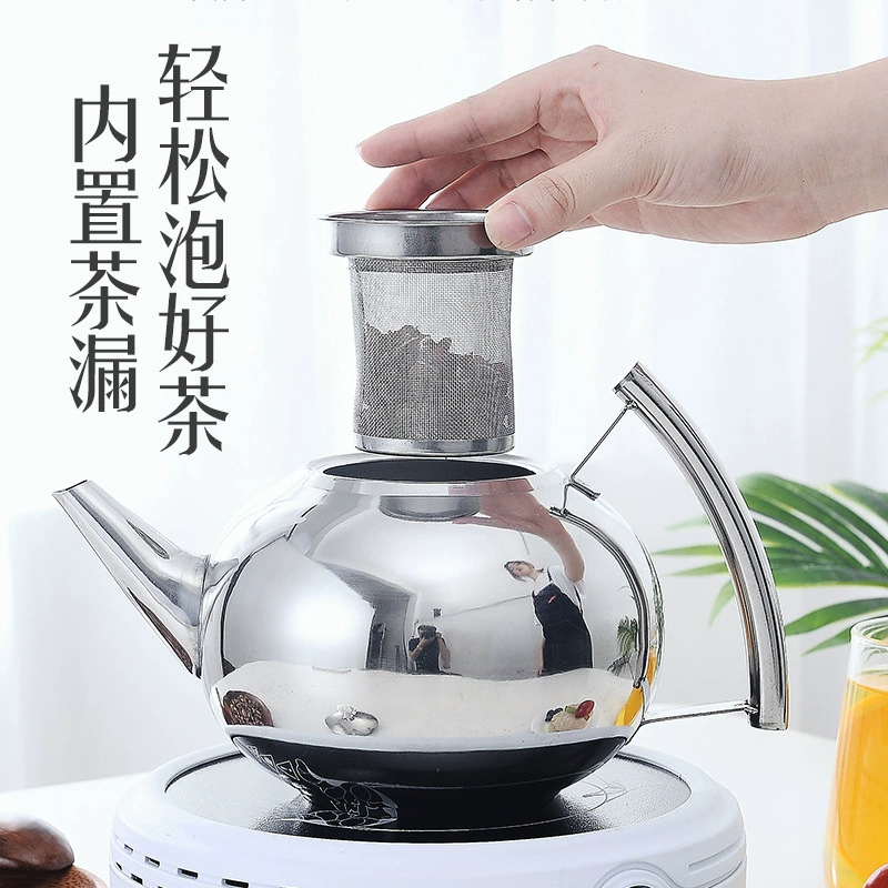 Teapot stainless steel, electromagnetic flavored tea for living room