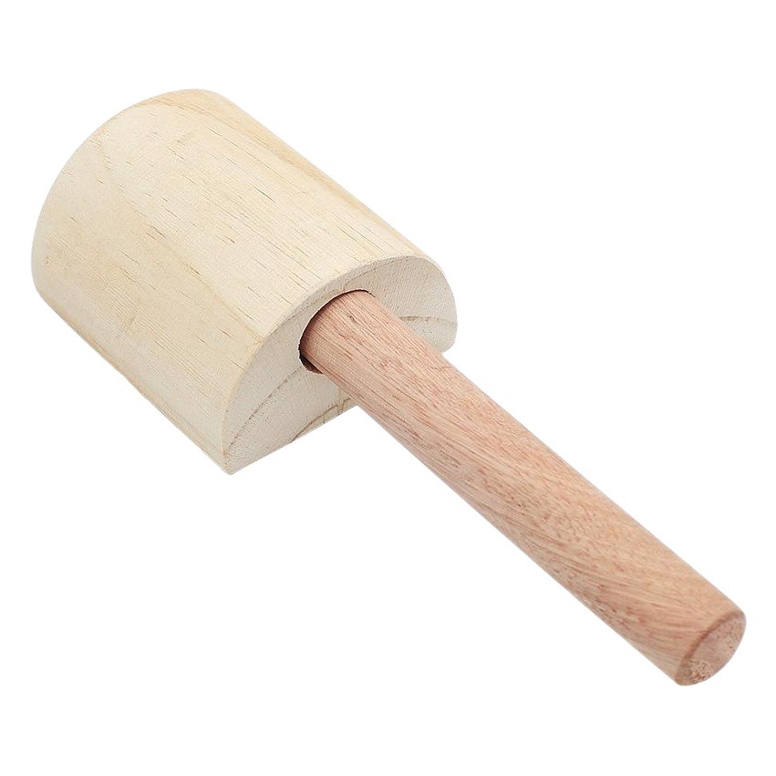 Placa de arcilla de madera maciza de cerámica arcilla herramienta de arcilla de plástico palo de madera martillo con dientes raqueta herramienta de cerámica al por mayor