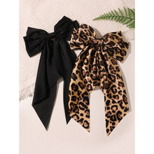 K 65720 Leopard bow hair clip ���ű���Ʈ�����ɼп羳��ó