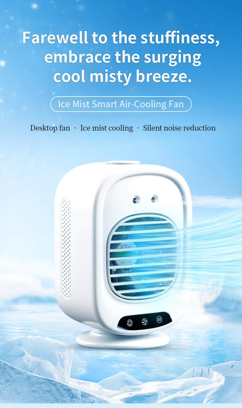 Portable Car Air Conditioner Spray Fan Usb Desktop Cooling Fan_voghion.com