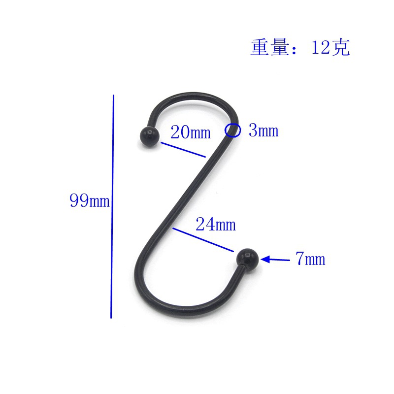 Barra de almacenamiento de varilla de acero inoxidable 304 gancho de ropa de acero inoxidable gancho pequeño gancho de tipo S antiarañazos directo de fábrica