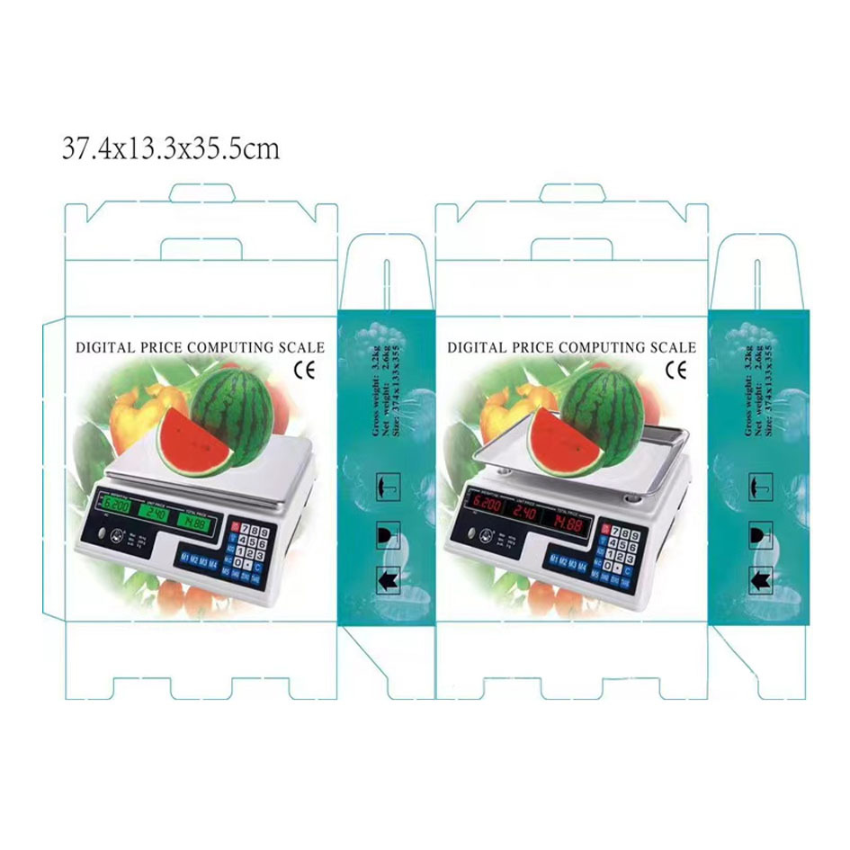 Báscula pequeña para banco, báscula digital estándar europea de exportación inglesa, báscula comercial de alta precisión para pesaje de verduras y frutas, 40kg