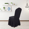 Customized elastic chair sleeve pleated skirt sun skirt wedding hotel restaurant hotel banquet chair cover cover stool set