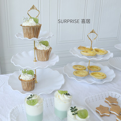 Dessert table display rack high-end decorative cake pastry tray living room coffee table multi-layer snack candy fruit plate