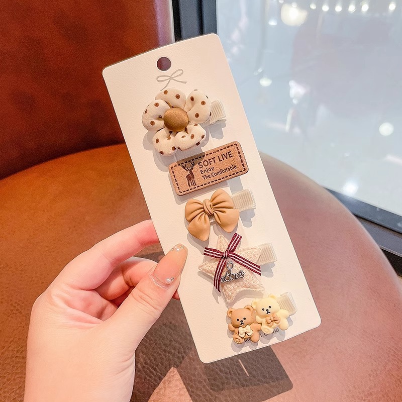 Niñas Bebé horquilla de tela completa bebé no duele el sudor clip de pelo lindo súper lindo clip de pelo fetal headwear de las niñas