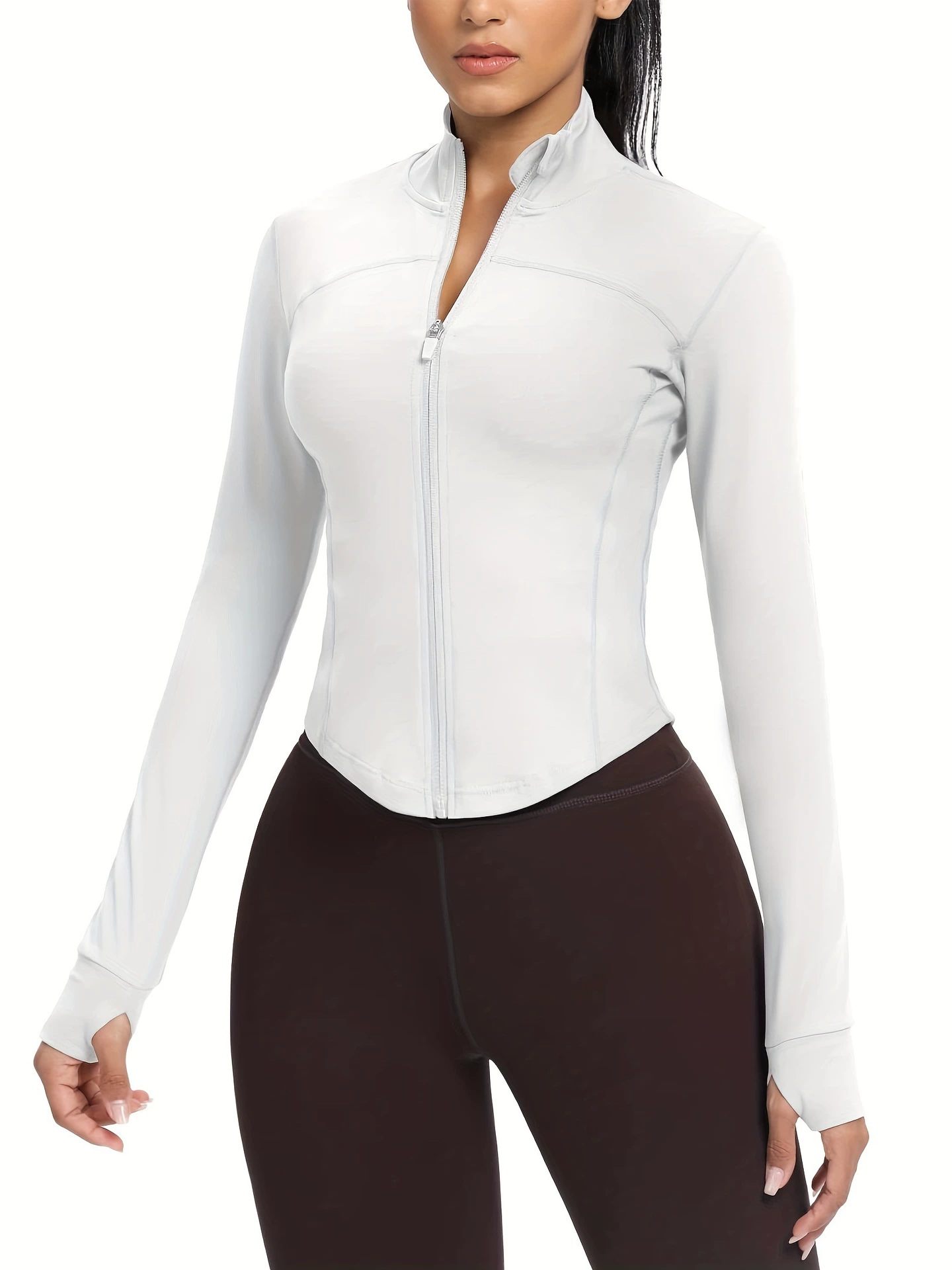 Женская спортивная куртка Slim Fit Полная застежка Многорежимный бег Кроссбордер