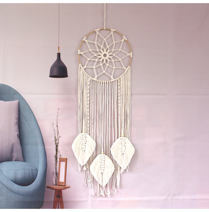 Cotton Material Glam Dreamcatcher Solid Color Cotton Tapestry