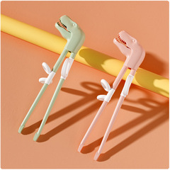 Unpackaged Dinosaur Children's Learning Chopsticks Cartoon Training Chopsticks for Boys and Girls Baby Practice Eating Fun Linked Chopsticks