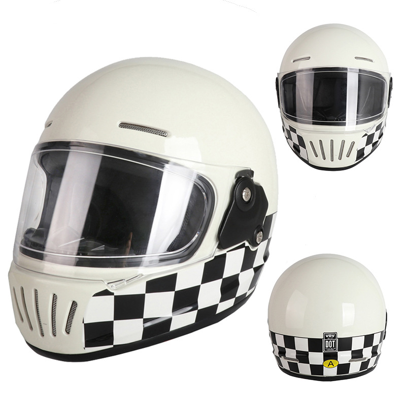 [En stock] 3C retro nuevo estándar nacional VGV coche eléctrico casco de motocicleta mujer DOT casco completo para hombres y mujeres