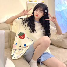 2025年新款睡衣女款夏季卡通短袖短裤夏天网红风夏款女士家居服全