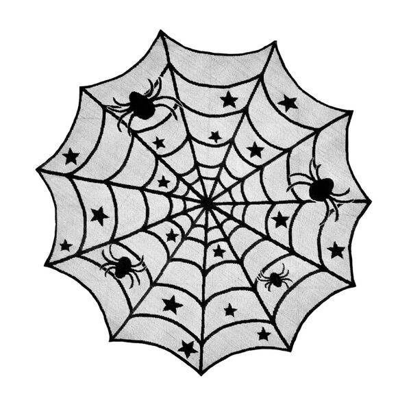 Black Halloween table runner Halloween spider web tablecloth Ghost…