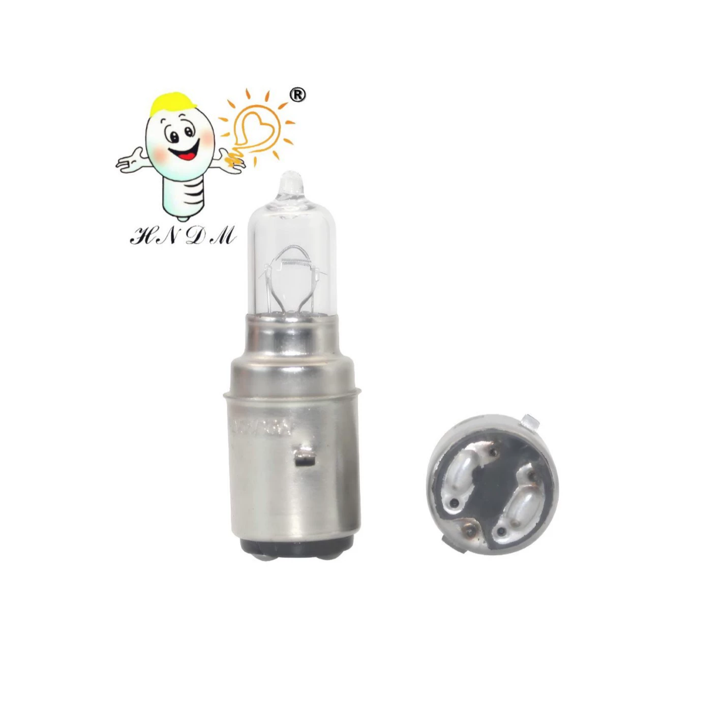 Двойной коготь круглая плоская проволока 12V35/35W BA20D Мотоцикл лампа/фары/галогенные огни мотоцикла