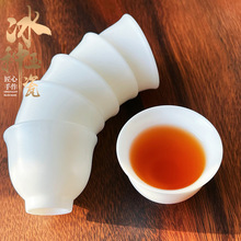 轻奢冰种白玉瓷茶杯品茗杯小茶杯德化白瓷主人杯功夫茶具批发